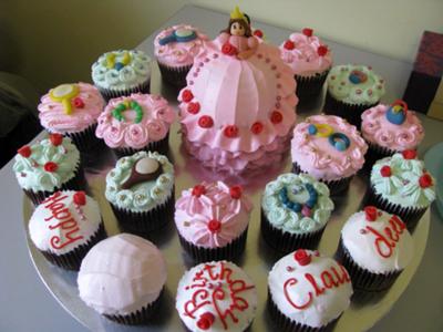 Princess Birthday Cake Ideas on Princess Cupcakes