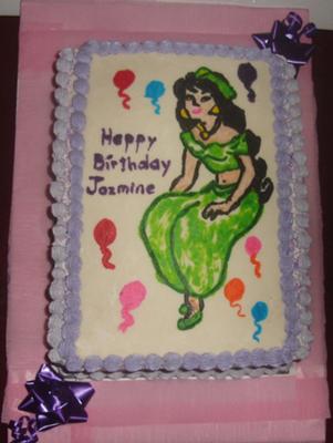Disney Princess Birthday Cake on Princess Jasmine Cake