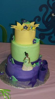 Fondant Birthday Cakes on Princess Tiana And The Frog Cake
