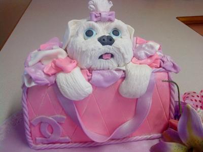 Puppy Birthday Cake on Puppy In A Bag Cake