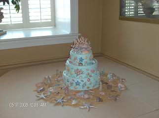 1st Sea Shell Wedding Cake