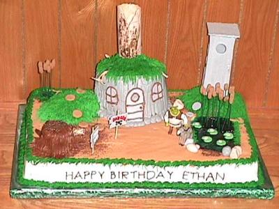 Shrek's Swamp Birthday Cake