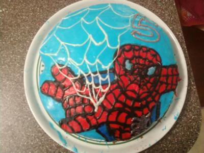 Spiderman Birthday Cake on Spiderman Cake