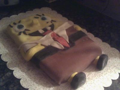 Spongebob Birthday Cake on Spongebob Fondant Cake