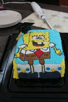 Spongebob Graduation Cake