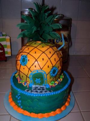 Homemade Birthday Cakes on Spongebob S House Cake