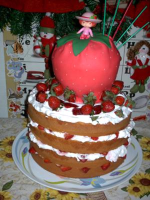 Strawberry Birthday Cake on Strawberry Shortcake Is Composed Of A Scone Or Biscuit That Is Cut In