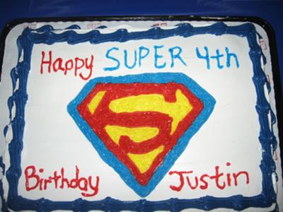 birthday cake symbol. Superman Symbol Cake. by Melissa B. (RI). Super 4th Birthday Cake