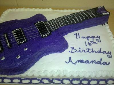 Sweet 16 Guitar Cake