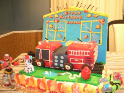 Fire Truck Birthday Cake on This Party S On Fire 2st Birthday Cake