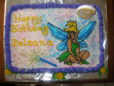 Tinkerbell Birthday Cakes on Tinkerbell Cake