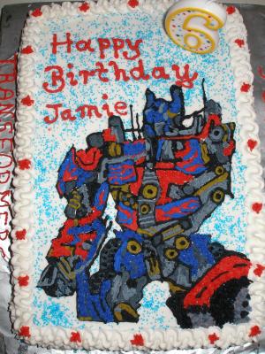 Transformers Birthday Cake on Transformer Cake