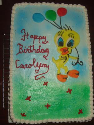 Design   Birthday Cake on Tweety Bird Cake