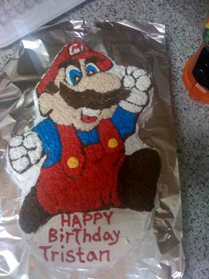 Mario Brothers Coloring Pages on Tristan S Super Mario Bros  Birthday Cake