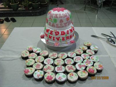 Wedding Anniversary and Birthday Cake