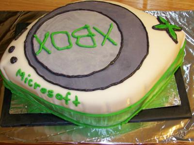 I made this XBOX cake for my son's birthday He has so many games consoles 