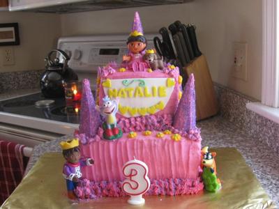 Dora Castle Cake