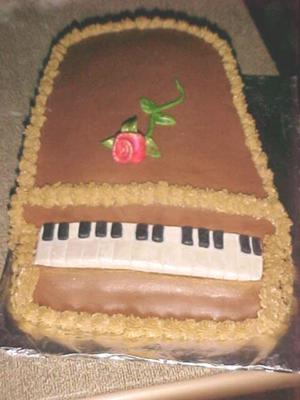 Black and White Keys Piano Cake