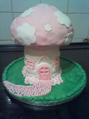 Mushroom House Cake