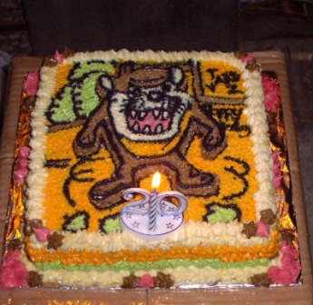 Vangie's Tasmanian Devil Birthday Cake