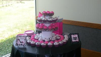 Amazing Birthday Cakes on Zebra Print Bridal Shower Cupcakes