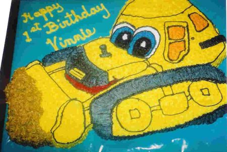 Bulldozer Boys Birthday Cakes