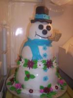 Frosty the Snowman Cake