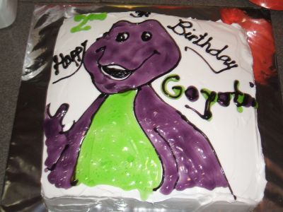 Barney Cake