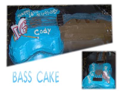 Bass Guitar Birthday Cake