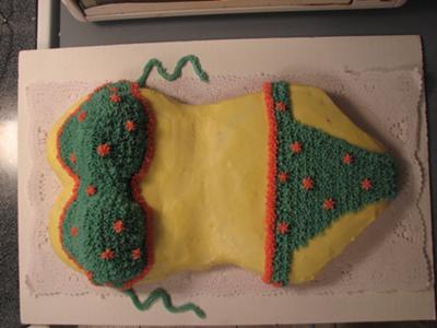 Bathing Suit Torso Cake