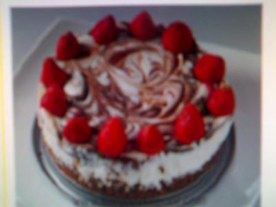 Chocolate and Strawberry Cheese Cake