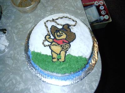 Cowboy Pooh Bear Cake