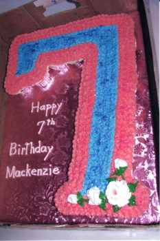 Cupcake Number 7 Birthday Cake