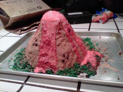 Erupting Volcano Cake