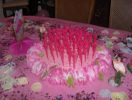 Flamingo Cookie on Table