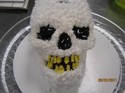 Halloween Skull Cake - Dia De Los Muertos Calavera