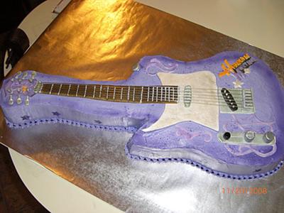 Hannah Montana Electric Guitar Birthday Cake