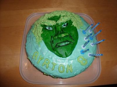 Incredible Hulk Birthday Cake