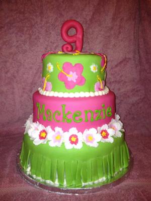 Luau Birthday Cake