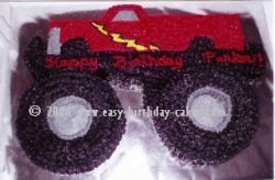 monster truck birthday cake