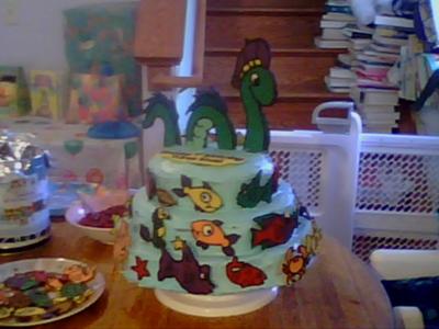 Nessie Birthday Cake