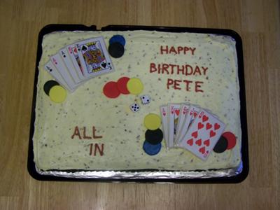 Poker Birthday Cake