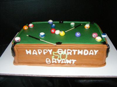 Pool Table Cake