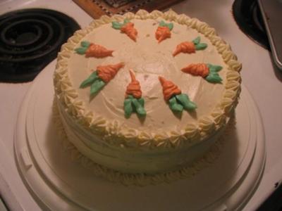 Reduced Sugar Carrot Cake