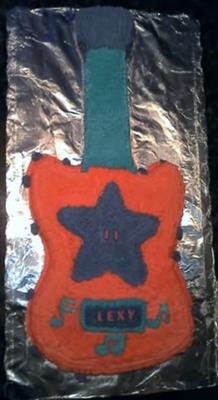 Rock Star Guitar Birthday Cake