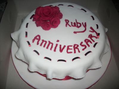 Ruby Wedding Cake