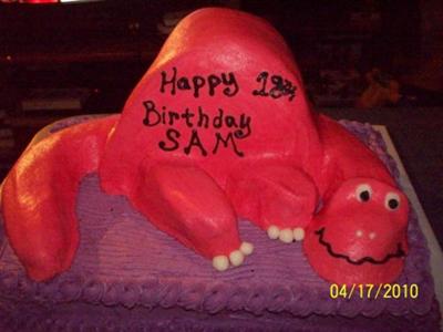 Pink Dinosaur Cake