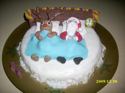 Santa's and Rudolph's Cake for Christmas