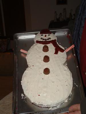 Andy's Snow Man Cake