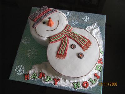 Snowman Cake